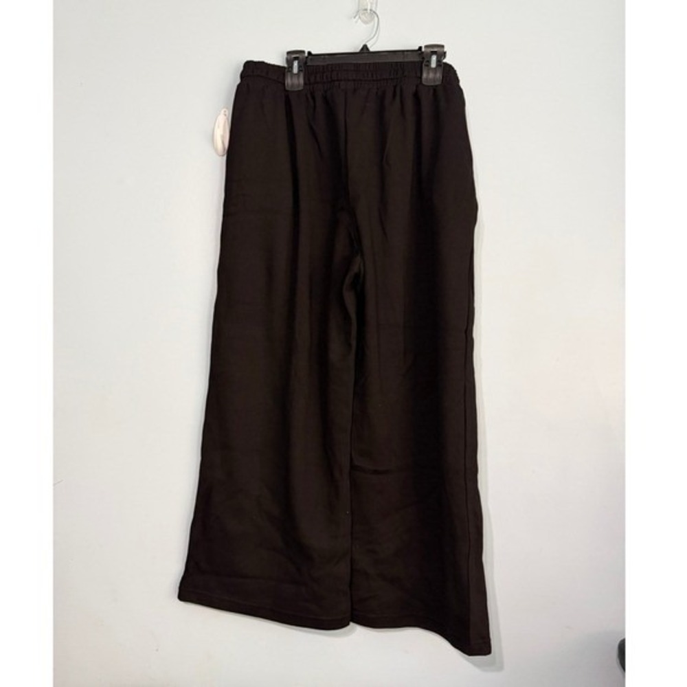 Women's 3X Your Style Black Wide Leg Drawstring Waist Casual Lounge Pants 1658